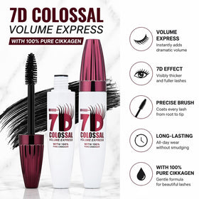 Generic mascara texture swiped showing fiber-rich formula benefit