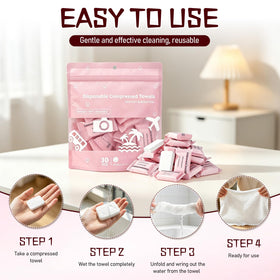Generic towel in bathroom use removing makeup quickly and gently