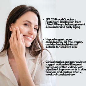 Generic Ultimate Day Cream in a morning routine setting on vanity with sunlight, shows SPF protection benefit