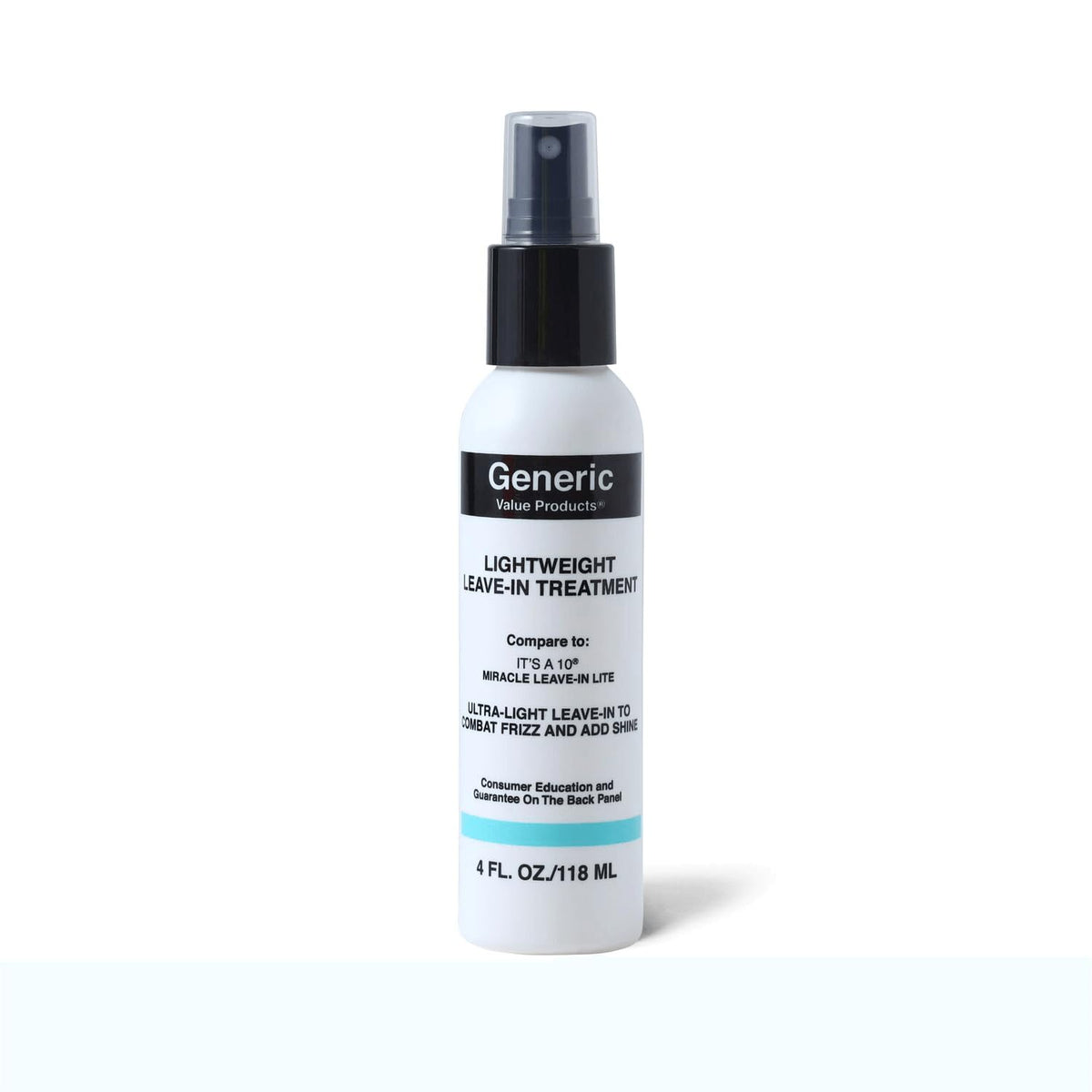 Generic Value Products front bottle view showing lightweight leave-in treatment benefit