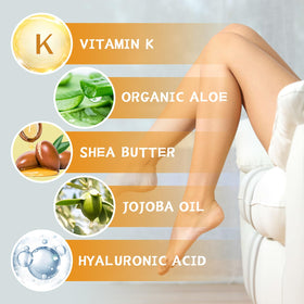 Generic ingredient still life highlighting aloe shea jojoba ingredients for nourishment