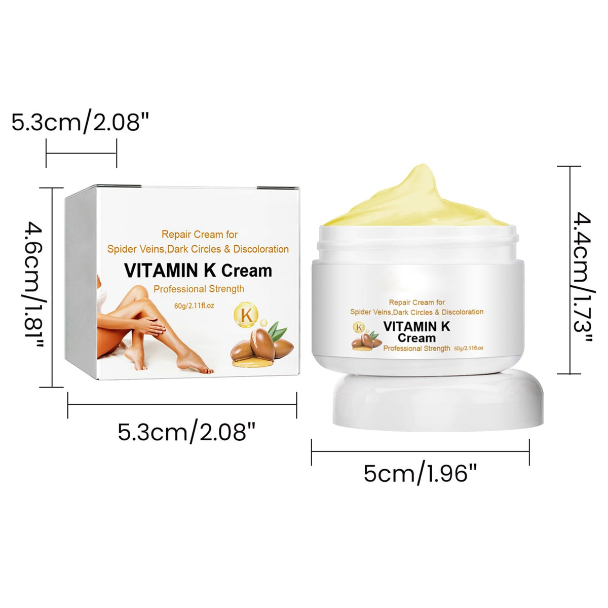 Generic open jar texture close-up revealing creamy Vitamin K repair consistency