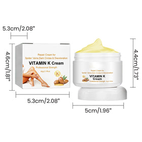 Generic open jar texture close-up revealing creamy Vitamin K repair consistency