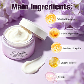 Generic Wonder Lift Cream applied on hand demonstrating lift effect and hydrated skin benefit