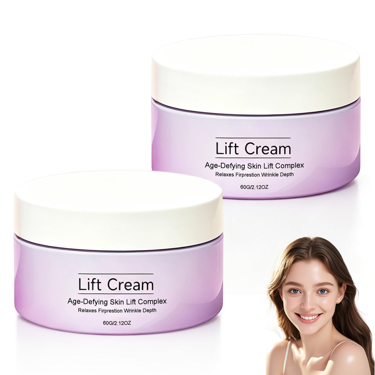 Generic Wonder Lift Cream front packaging showing two jars and benefit of instant lift