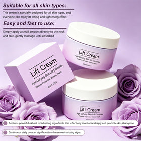 Generic Wonder Lift Cream beside common items showing 60ml scale and travel-ready benefit