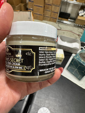 Genesis Holistic Health ingredient arrangement with wild yam and maca, highlights organic sourcing