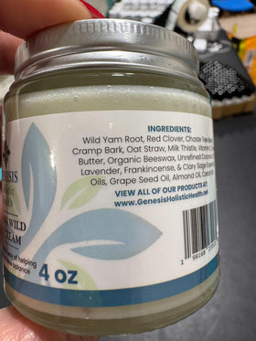 Genesis Holistic Health 4 oz jar beside ruler showing product size and scale