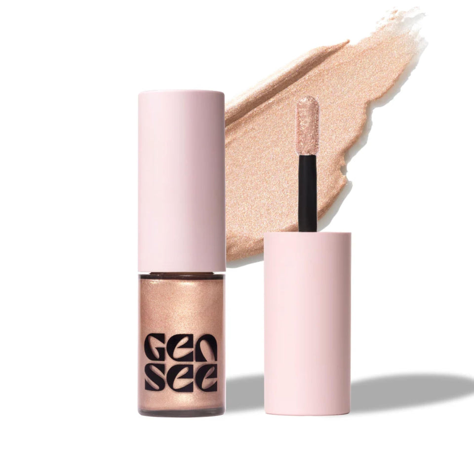 GEN SEE front packaging showing Moonlight metallic liquid eyeshadow and branding benefit