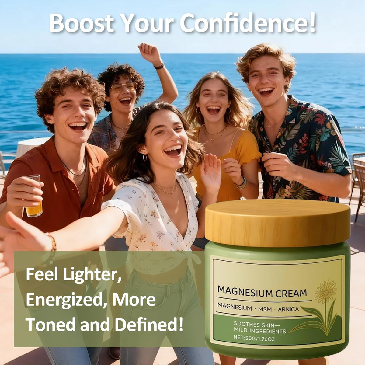 GENTERUN ingredients label close-up highlighting MSM and arnica