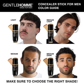Gentlehomme concealer used on a facial blemish to camouflage and even tone