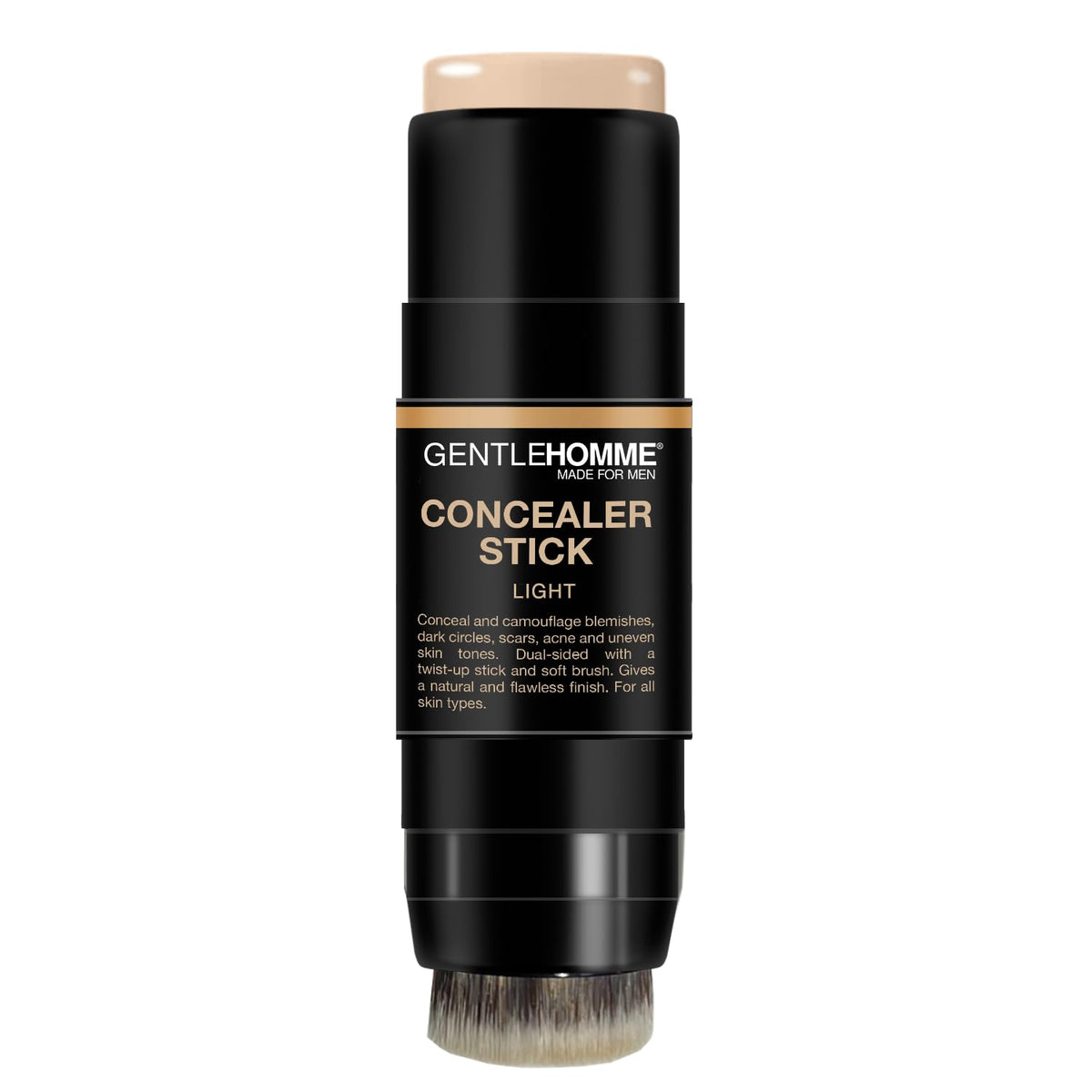 Gentlehomme concealer open with built-in brush for precise application and blending