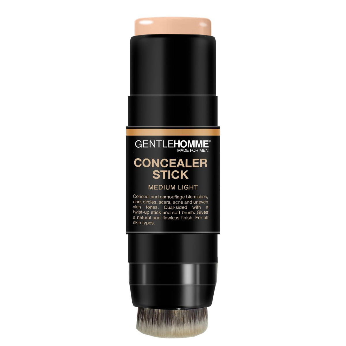 Gentlehomme concealer stick tip close-up for precise application and targeted coverage