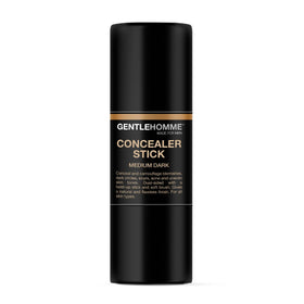 Gentlehomme creamy concealer texture swipe in Medium Dark to show coverage swatch