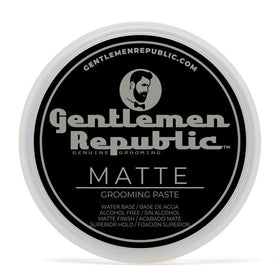 Gentlemen Republic front packaging showing 8oz jar and matte label benefit: clear branding