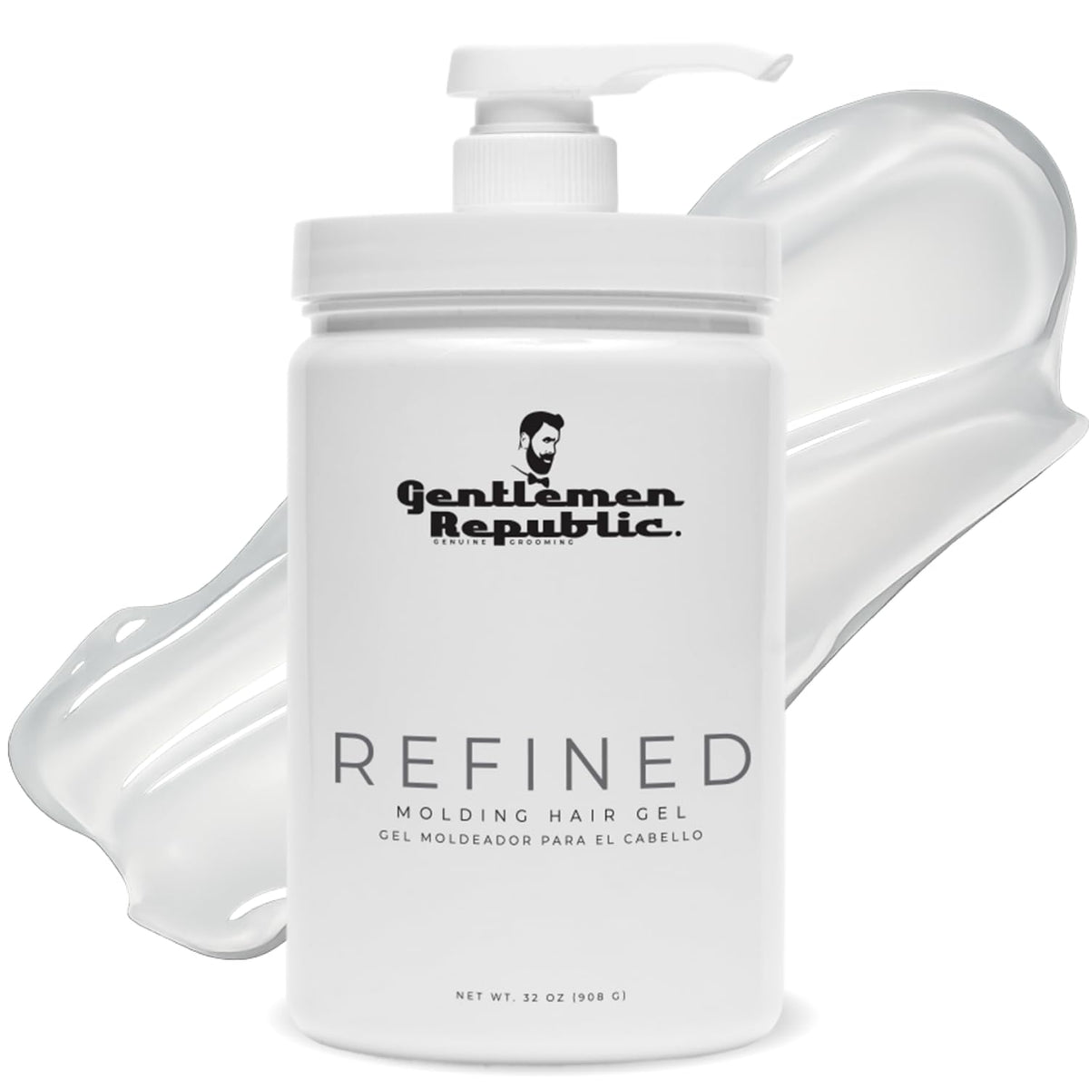 Gentlemen Republic front pump bottle showing brand and easy dispensing benefit