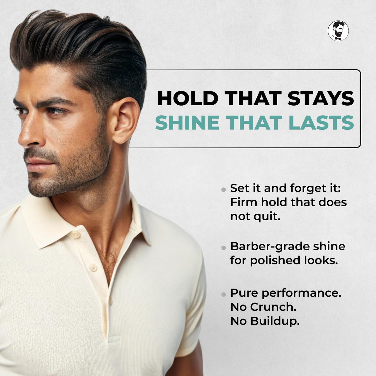 Gentlemen Republic gel on hands demonstrating easy application and control