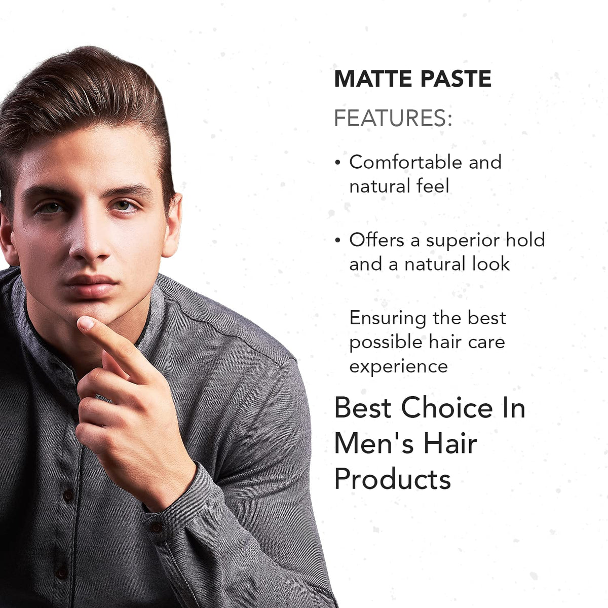 Gentlemen Republic styled medium hair example showing movement and flexible hold benefit
