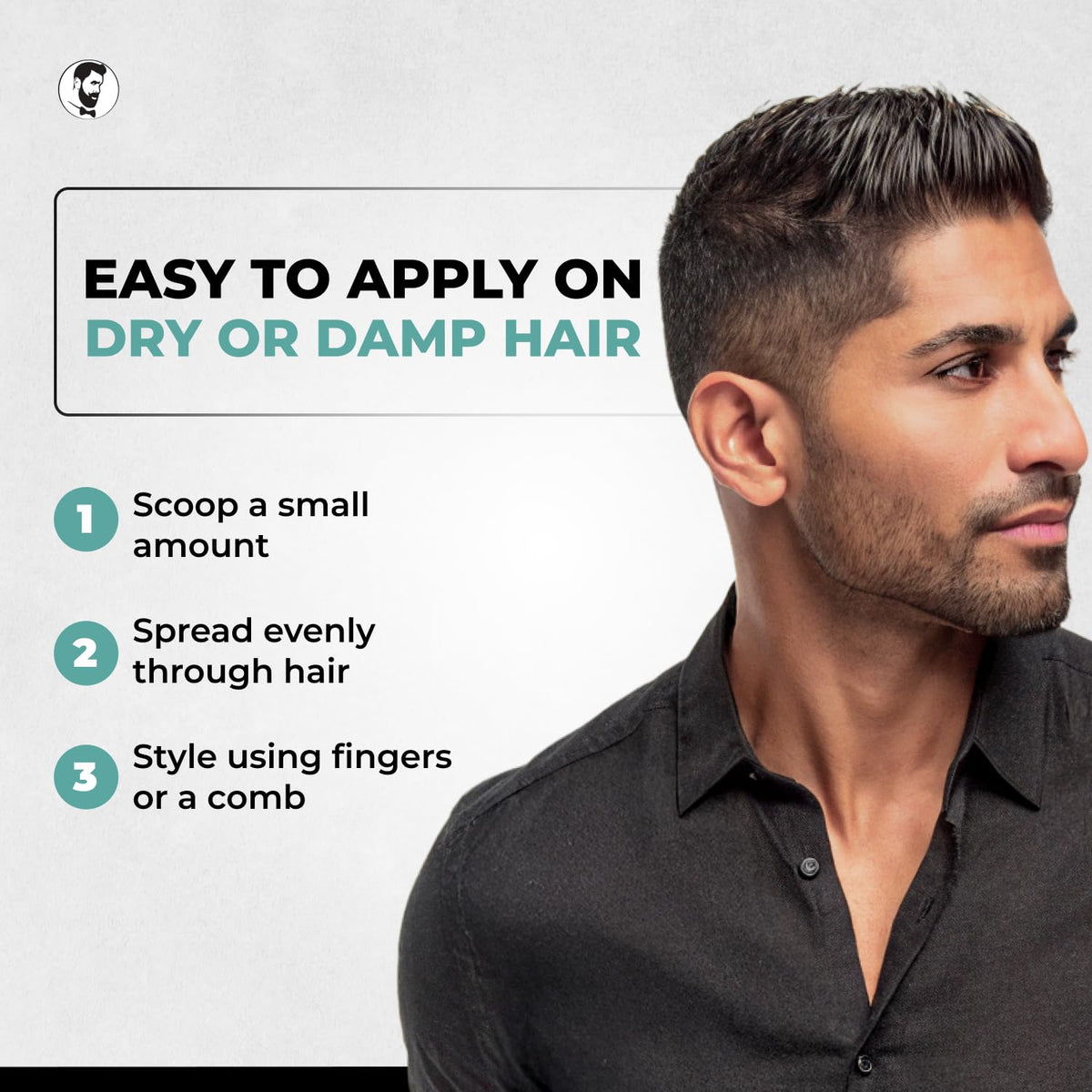 Rinsing hair after Gentlemen Republic gel showing easy clean rinsing benefit