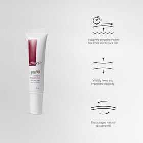 Genucel Gen90 cream texture close-up highlighting silky, non-greasy finish