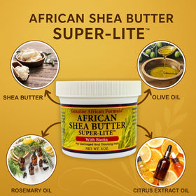 Genuine African Formula jar in hand showing 4oz scale and convenient portability