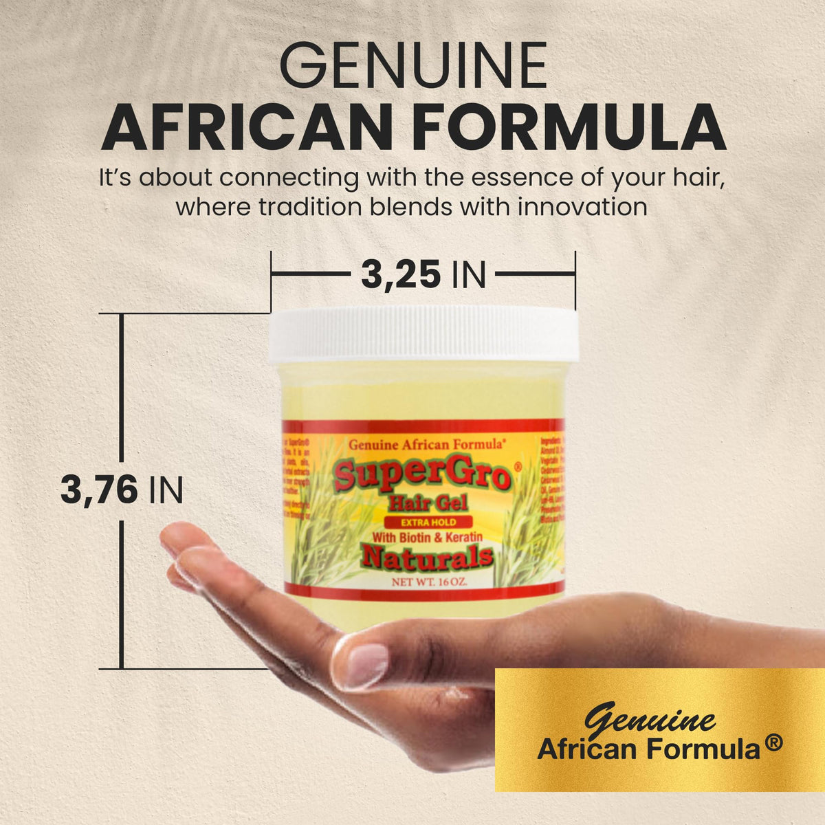 Genuine African Formula before and after twist showing improved hold and smoother appearance