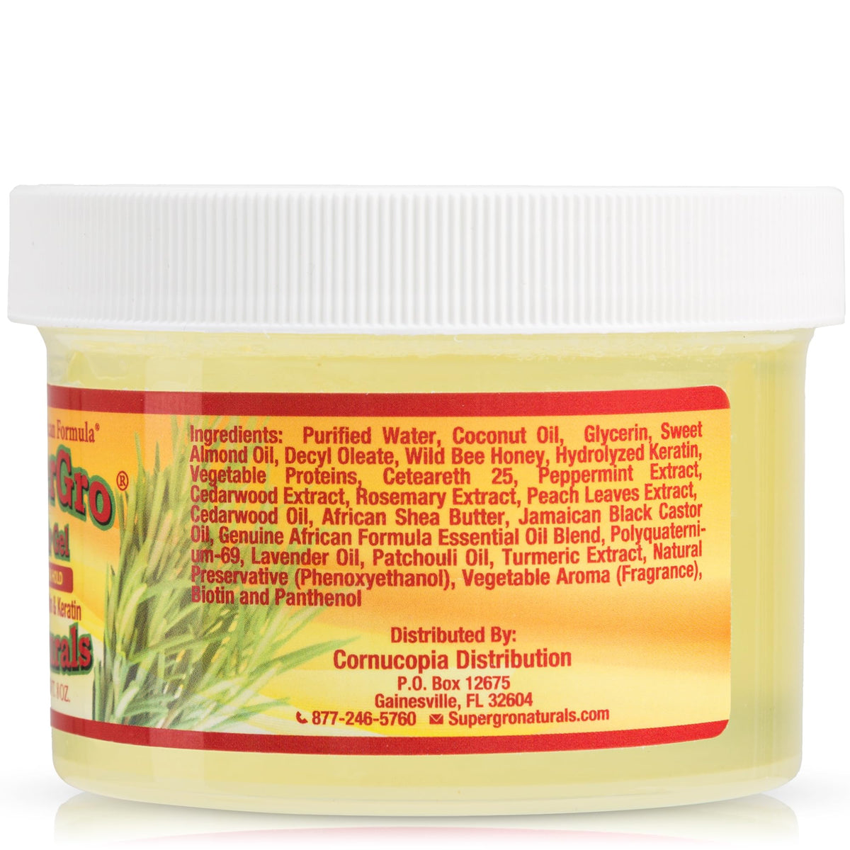 Genuine African Formula open jar texture shot highlighting creamy gel consistency and easy application