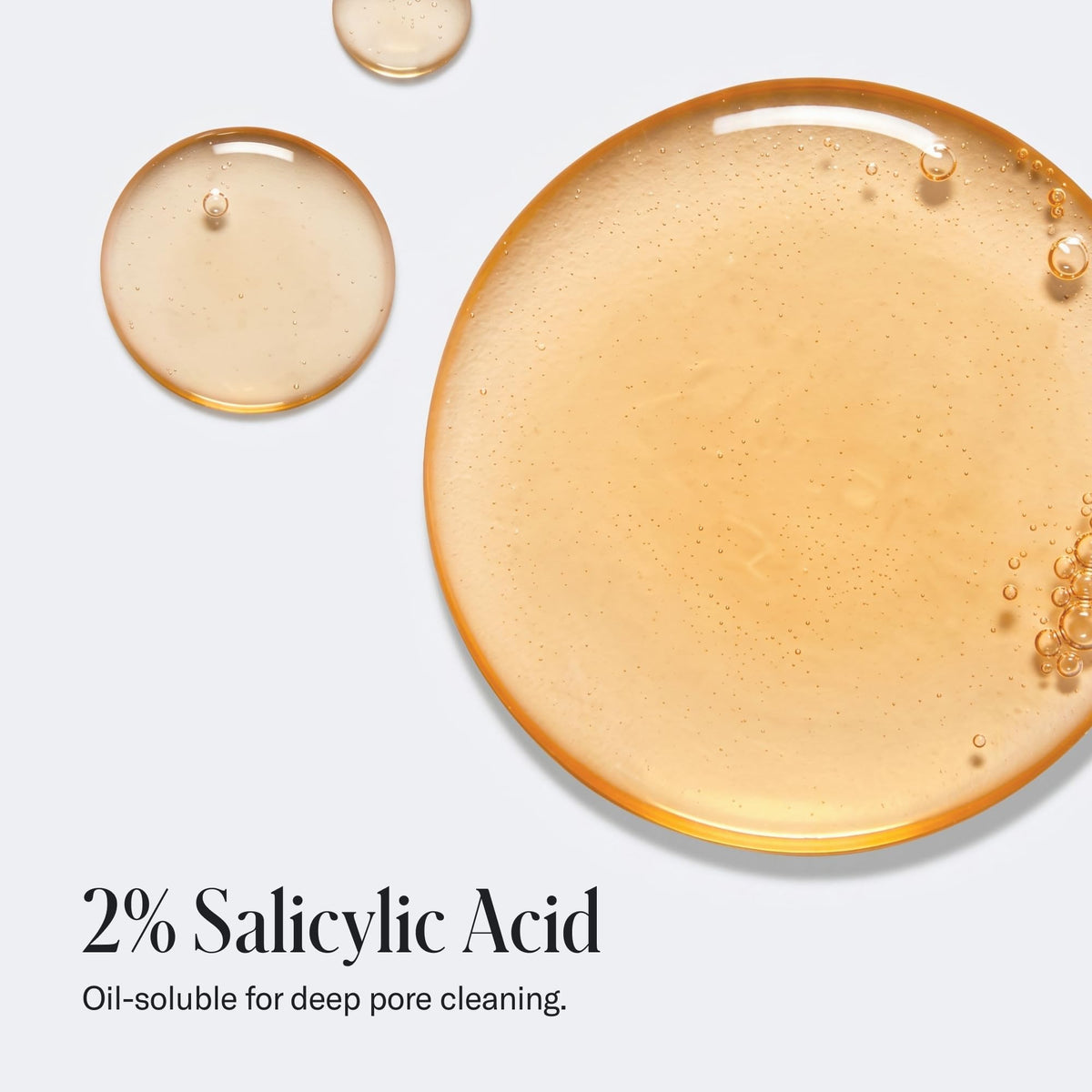 Geologie bottle next to salicylic acid visual highlighting active