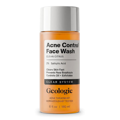 Geologie front packaging showing clear acne control benefits