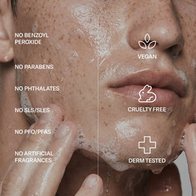 Geologie face wash paired with moisturizer illustrating routine
