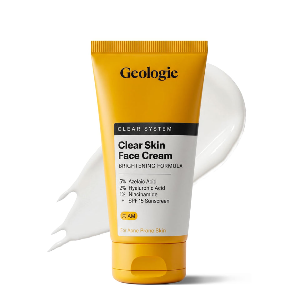 Geologie front packaging showing product and benefits for clear skin