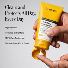 Geologie cream texture close-up highlighting lightweight hydration