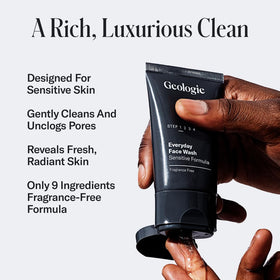 Geologie open tube texture demonstrating creamy non‑irritating lather