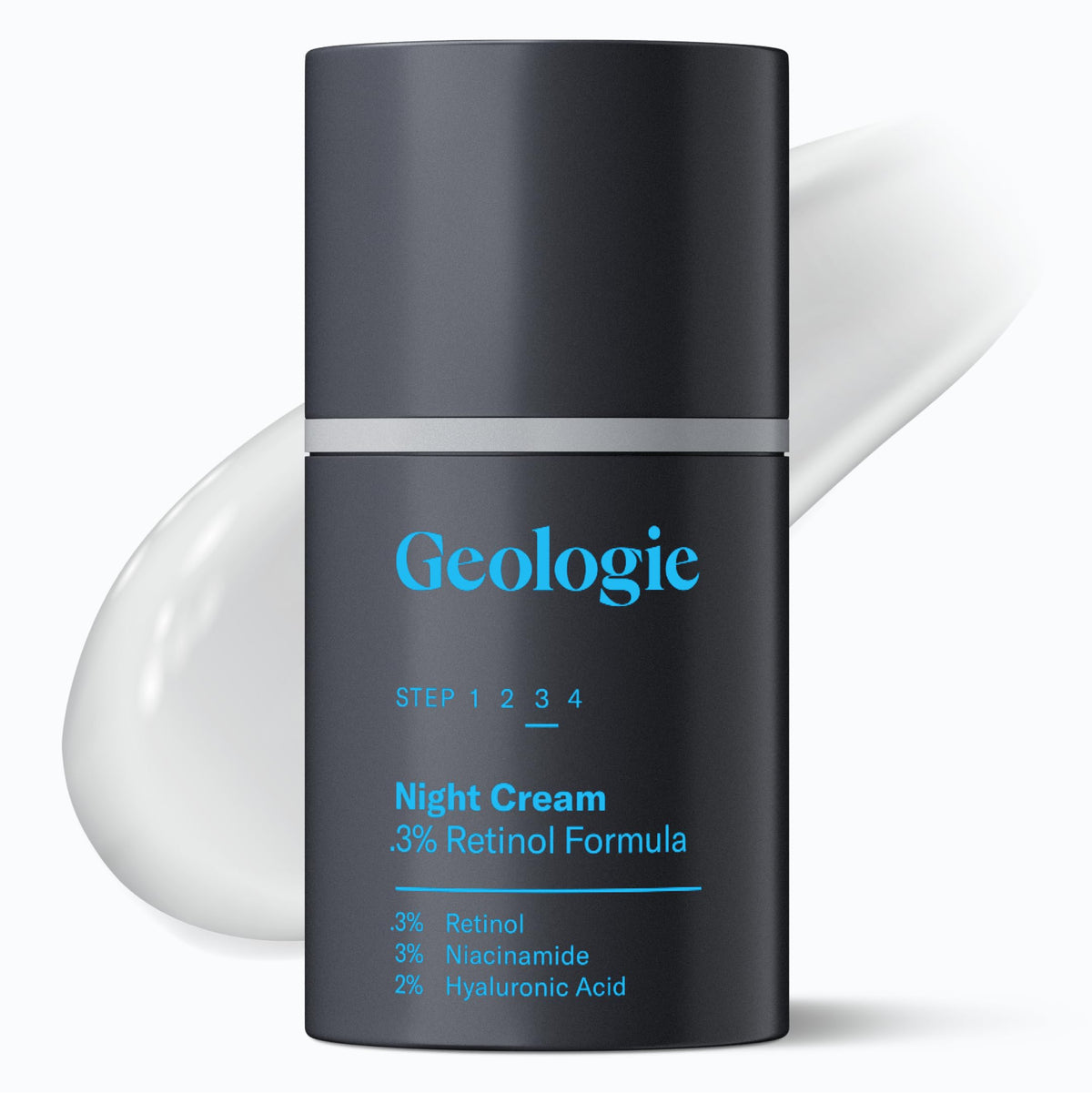 Geologie front jar retinol cream showing clean packaging and reassurance