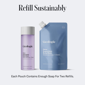 Geologie Hana in shower lifestyle scene suggesting relaxing aromatic benefit