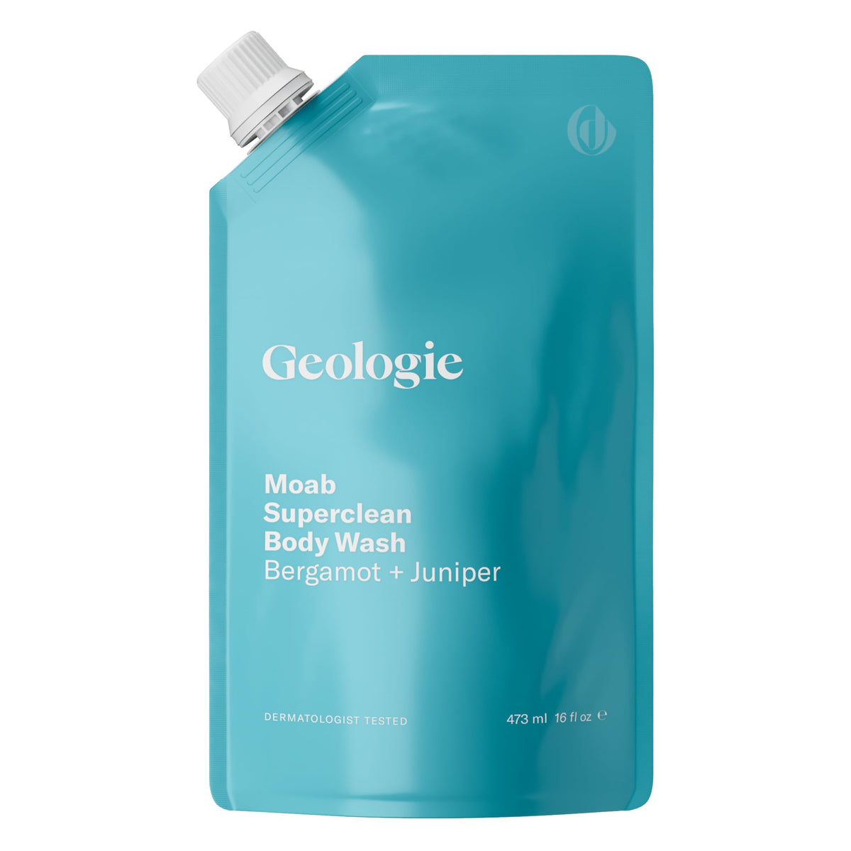 Geologie Moab front packaging showing pouch and branding for easy refill