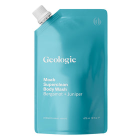 Geologie Moab rich lather closeup showing cleansing foam and softness