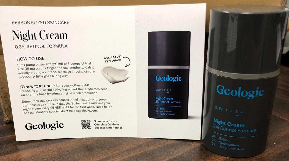 Geologie open jar showing cream color and rich moisturizing benefit