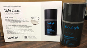 Geologie open jar showing cream color and rich moisturizing benefit