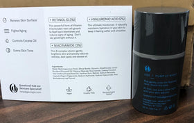 Geologie packaging with box and jar showing premium brand presentation