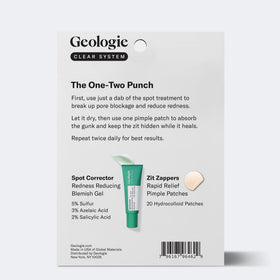 Geologie spot treatment gel tube close-up showing precise applicator