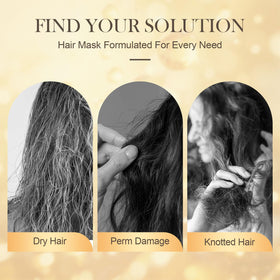 GES application in shower showing spreadable mask that detangles and softens