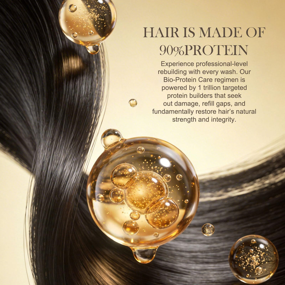 GES ingredient label detail showing natural extracts for internal strand nourishment