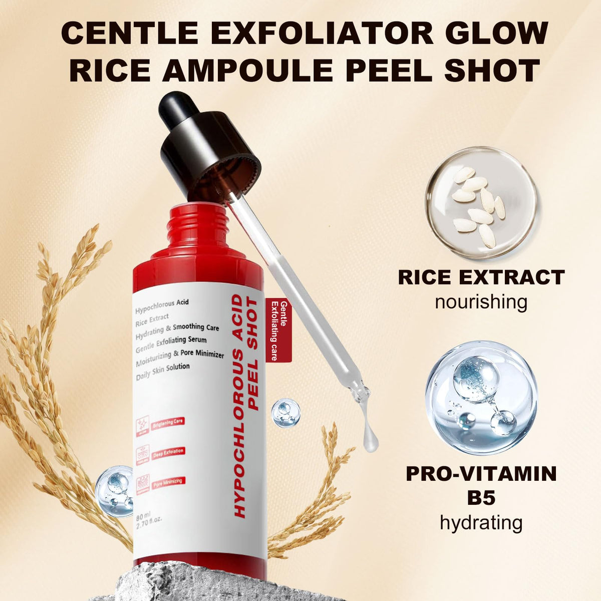 GESHANZHIShui rice extract visual conveying natural nourishment and glow benefit