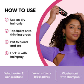 Get Back Gorgeous before and after crown shot demonstrating fuller-looking hair instantly