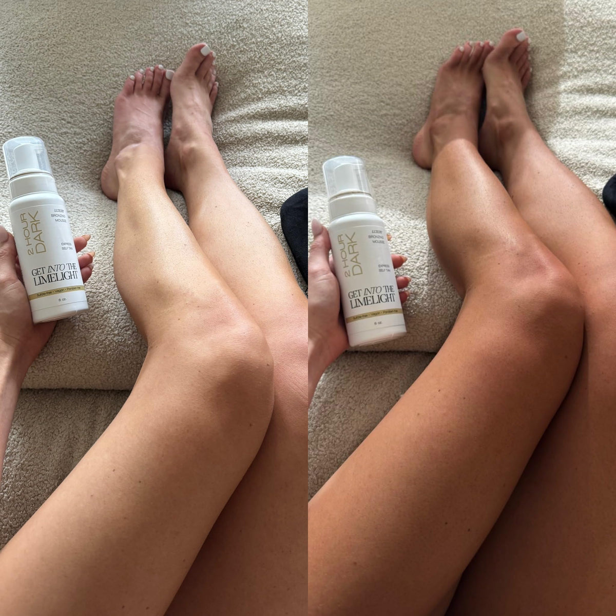 Get Into The Limelight application with mitt demonstrating streak-free coverage and visible guide tint