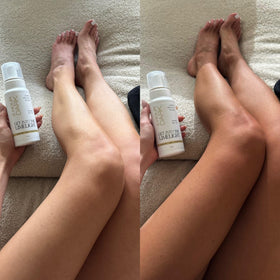 Get Into The Limelight application with mitt demonstrating streak-free coverage and visible guide tint