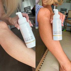 Get Into The Limelight before and after comparison, natural deep tan outcome benefit