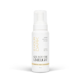 Get Into The Limelight front packaging showing 8 oz bottle and product benefit of fast dark tan