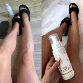 Get Into The Limelight mousse texture closeup showing rich brown tint for visible application